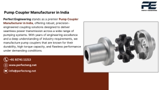 Pump Coupler Manufacturer in India