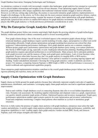 Graph Database Innovation: Emerging Technologies and Techniques