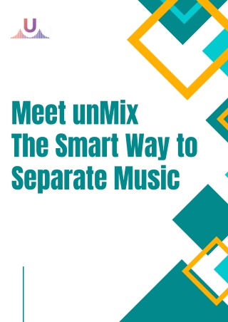 unMix: Redefining Music Editing with AI-Powered Vocal Separation