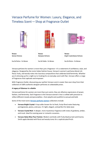 Versace Perfume for Women