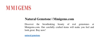 Natural Gemstone Mmigems.com