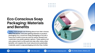 Eco-Conscious Soap Packaging Materials and Benefits
