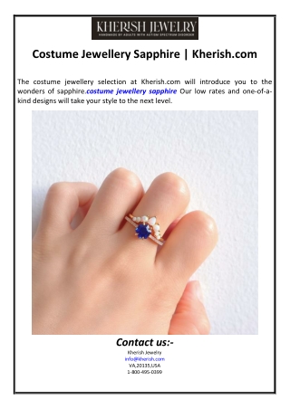 Costume Jewellery Sapphire | Kherish.com