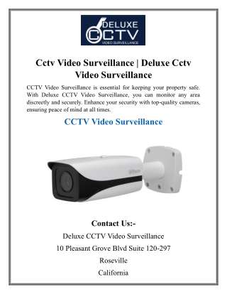 Cctv Video Surveillance