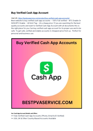 Buy Verified Cash App Account