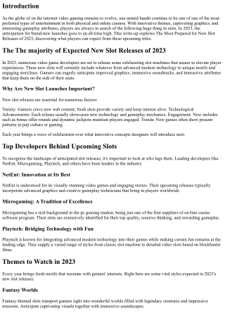 The Most Anticipated New Port Releases of 2023