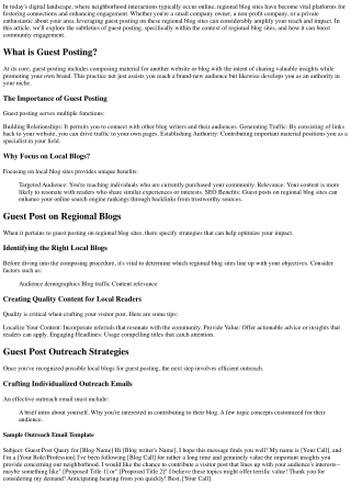 Local Blog Sites Matter: How to Leverage Guest Posting for Community Engagement