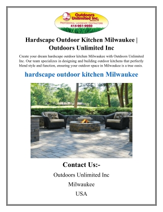 Hardscape Outdoor Kitchen Milwaukee