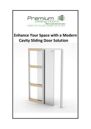 Enhance Your Space with a Modern Cavity Sliding Door Solution