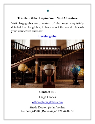 Traveler Globe Inspire Your Next Adventure