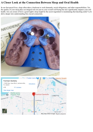 How Sleep Quality Influences Your Oral Health