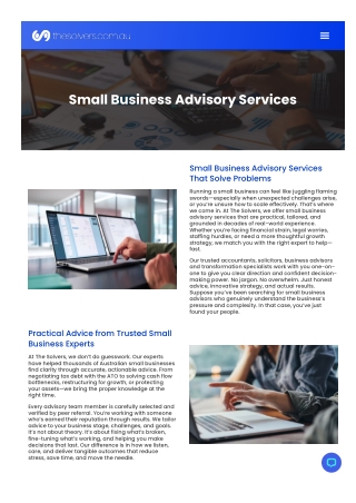 Small Business Advisory Services