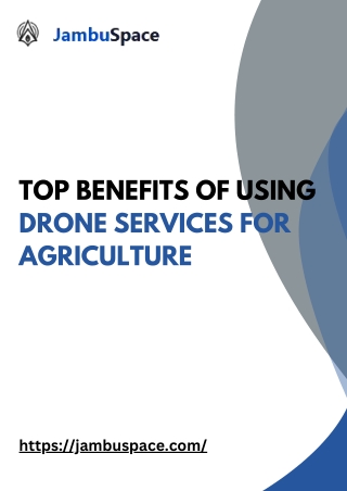 Top Benefits of Using Drone Services for Agriculture