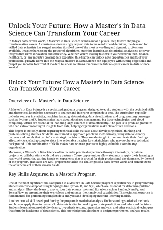 Unlock Your Future_ How a Master's in Data Science Can Transform Your Career