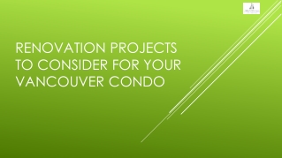 Renovation Projects to Consider for Your Vancouver Condo