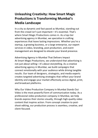 Mumbai’s Leading Video Production Company | Corporate & Promo Videos