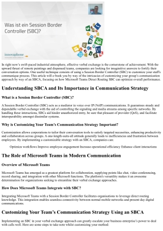 Customizing Your Team’s Communication Strategy Using one SBCA