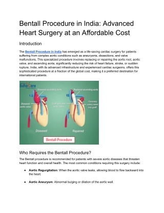 Bentall Procedure in india