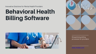 Behavioral health billing software