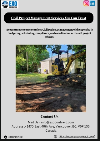 Civil Project Management Services You Can Trust