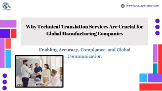 Why Technical Translation Services Are Crucial for Global Manufacturing Companies