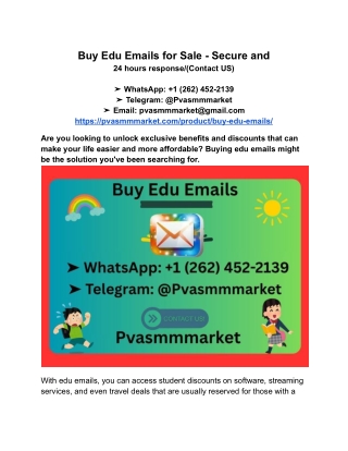 Buy Edu Emails for Sale - Secure and