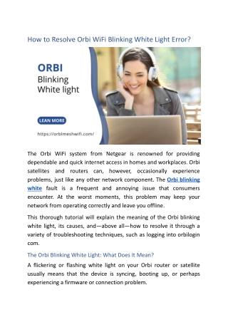 How to Resolve Orbi WiFi Blinking White Light Error_.docx