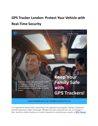 GPS Tracker London: Real-Time Security for Vehicles