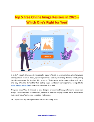Top 5 Free Online Image Resizers in 2025 – Which One’s Right for You_