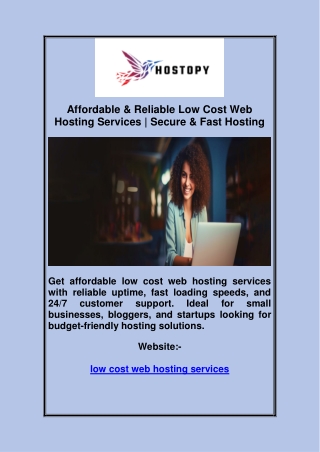 Affordable & Reliable Low Cost Web Hosting Services | Secure & Fast Hosting