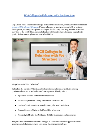 BCA the Tech Industry: Building a Future-Ready Caree