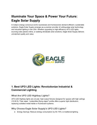 Illuminate Your Space & Power Your Future_ Eagle Solar Supply