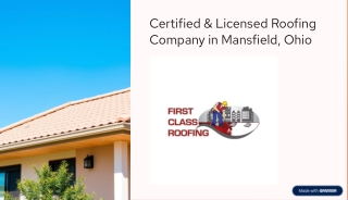 Certified & Licensed Roofing Company in Mansfield, Ohio