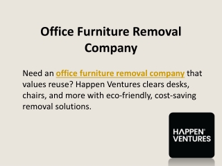 Office Furniture Removal Company