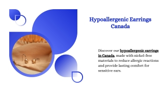 Hypoallergenic Earrings Canada