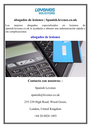 abogados de lesiones  Spanish.levenes.co.uk