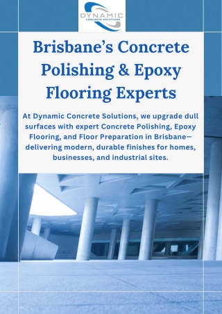 Concrete Polishing & Epoxy Flooring Brisbane Experts