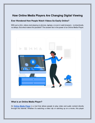How Online Media Players Are Changing Digital Viewing