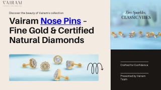 Exquisite Diamond Nose Studs by Vairam – Effortless Luxury for Modern Women
