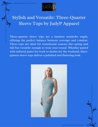 Stylish Three-Quarter Sleeve Tops for Any Occasion