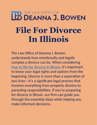 File For Divorce In Illinois: Understand The Process With Legal Clarity