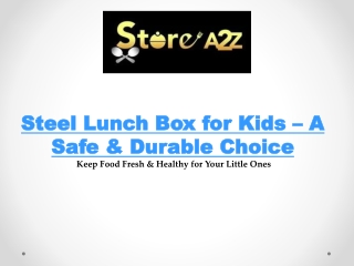 Durable and Safe Mealtime Solution: Steel Lunch Box for Kids