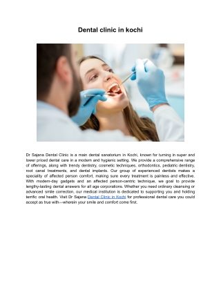 Dental clinic in kochi