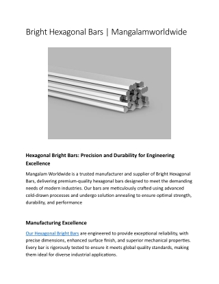 Bright Hexagonal Bars