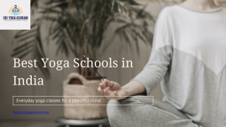 Best Yoga Schools in India