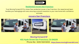 Residential movers San Francisco