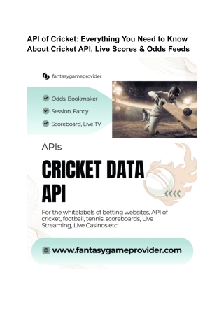 API of Cricket: Everything You Need to Know About Cricket API, Live Scores & Odd