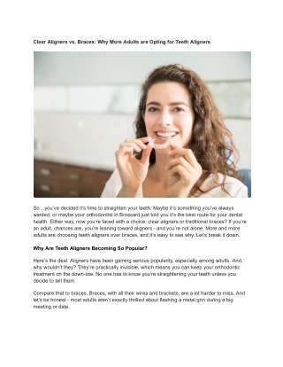 Clear Aligners vs. Braces_ Why More Adults are Opting for Teeth Aligners - www.alphadentalclinic.ca