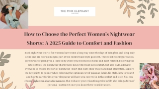How to Choose the Perfect Women’s Nightwear Shorts A 2025 Guide to Comfort and Fashion