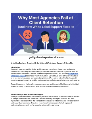 Gohighlevel white label support